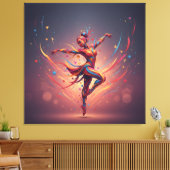 Abstract Pop Art Dancer  Canvas Afdruk (Insitu (Woonkamer))