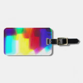Abstract Popart Primary Rainbow Bagagelabel (Voorkant horizontaal)