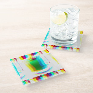 Abstract Popart Primary Rainbow Drink Onderzetter
