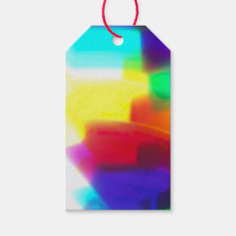 Abstract Popart Primary Rainbow Gift Label Cadeaulabel