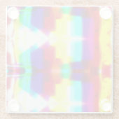 Abstract Popart Primary Rainbow Onderzetter Glazen Onderzetter (Achterkant)