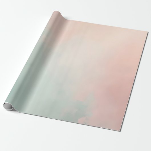 Abstract Populaire Blush Roze Mint Collectie Cadeaupapier (Uitgerold)