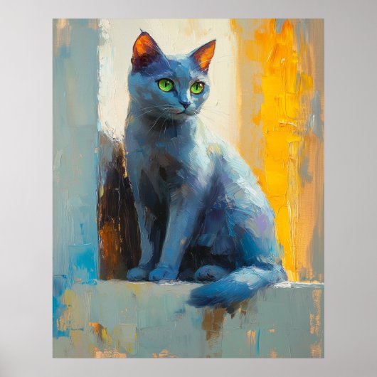 abstract portrait, color blocks, white hair, moder poster (Voorkant)