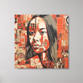 Abstract Portrait of a Woman Canvas Afdruk (Voorkant)
