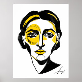 Abstract portret#1 poster