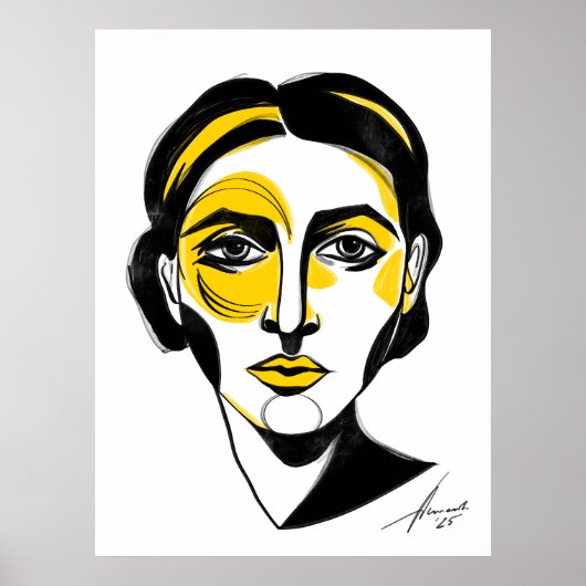 Abstract portret#1 poster (Voorkant)