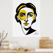 Abstract portret#1 poster (Keuken)