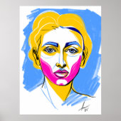 Abstract portret#2 poster (Voorkant)