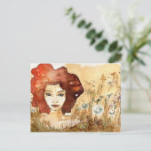 Abstract portret 3 briefkaart (Staand voorkant)