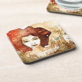 Abstract portret 3 onderzetter (Linkerzijde)