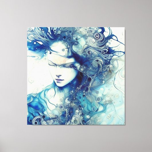 abstract portret canvas afdruk (Voorkant)