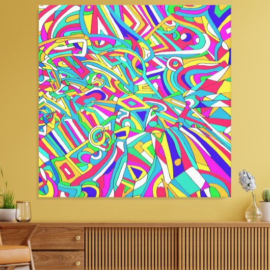 Abstract Portret Canvas Afdruk (Insitu (Woonkamer))