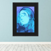 abstract portret canvas afdruk (Insitu (Houten vloer))