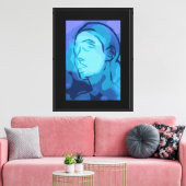 abstract portret canvas afdruk (Insitu (Woonkamer))