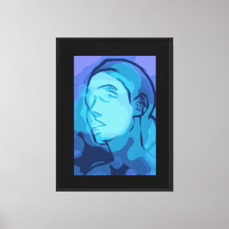 abstract portret canvas afdruk
