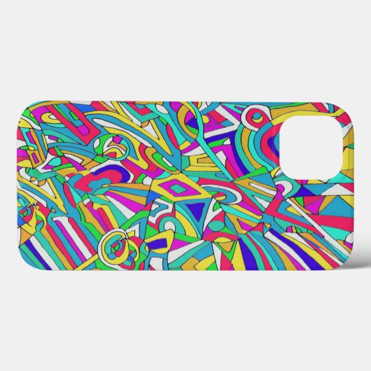 Abstract portret Case-Mate iPhone case (Achterkant (horizontaal))