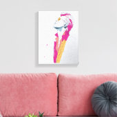  Abstract Portret | David Bowie  Canvas Afdruk (Insitu (Woonkamer))