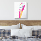  Abstract Portret | David Bowie  Canvas Afdruk (Insitu (Slaapkamer))