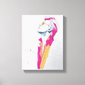  Abstract Portret | David Bowie  Canvas Afdruk (Voorkant)