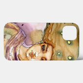 Abstract portret en mooie vrouw Case-Mate iPhone case (Achterkant (horizontaal))