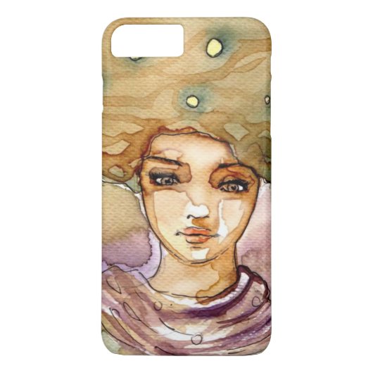 Abstract portret en mooie vrouw Case-Mate iPhone case (Achterkant)