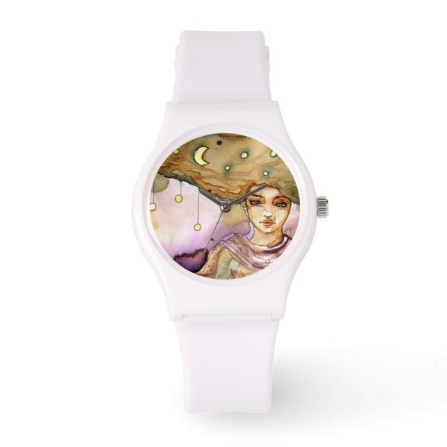 Abstract portret en  vrouw horloge (Voorkant)