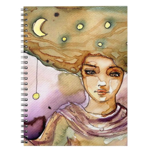 Abstract portret en vrouw notitieboek (Voorkant)