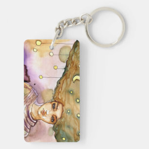 Abstract portret en  vrouw sleutelhanger