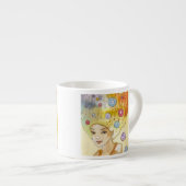 Abstract portret espresso kop (Voorkant rechts)
