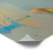 abstract portret, kleurblokken, wit haar, modern poster (Hoek)