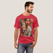 Abstract portret met levendige kleuren t-shirt (Voorkant volledig)