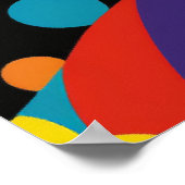 Abstract portret met polkadots poster (Hoek)