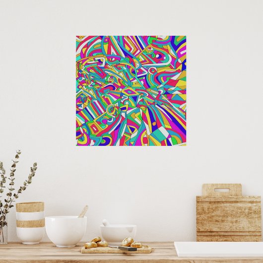 Abstract Portret Poster (Keuken)