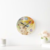 Abstract portret ronde klok (Huis)