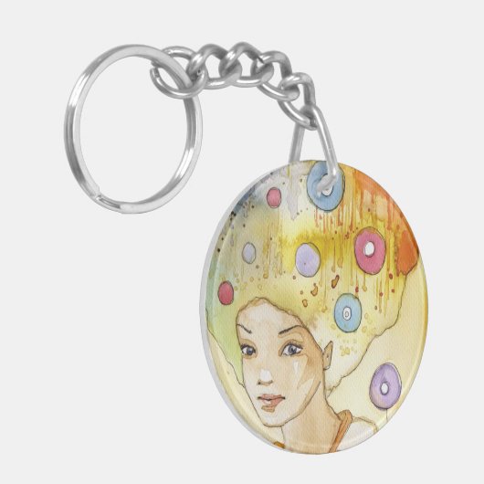 Abstract portret sleutelhanger (Voorkant Links)