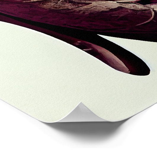 Abstract portret van Boeddha | Digitaal Kunst Post Poster (Hoek)