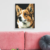 Abstract portret van Corgi Canvas Afdruk (Insitu (Woonkamer))