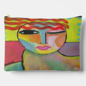 Abstract portret van een rood hoofd etui (Voorkant)