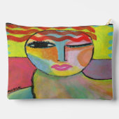 Abstract portret van een rood hoofd etui (Achterkant)