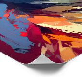 Abstract portret van een vos poster (Hoek)