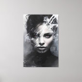 Abstract portret van een vrouw canvas afdruk (Voorkant)