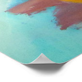 Abstract portret van een vrouw die schildert - Kun Poster (Hoek)