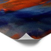 Abstract portret van een vrouw die schildert - Kun Poster (Hoek)