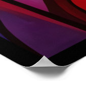 Abstract Portret van een vrouw drink wijn poster (Hoek)