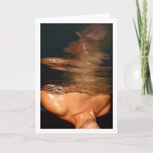 Abstract portret van Man in het zwembad Kaart (Voorkant)