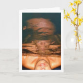 Abstract portret van Man in het zwembad Kaart (Gele Bloem)