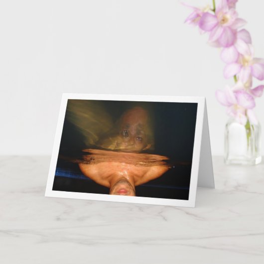 Abstract portret van Man in het zwembad Kaart (Orchidee)