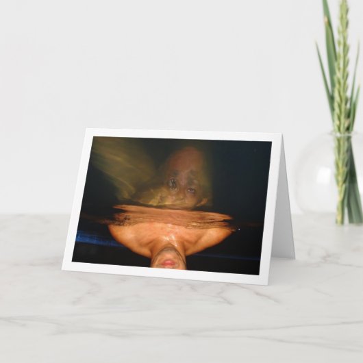 Abstract portret van Man in het zwembad Kaart (Voorkant)