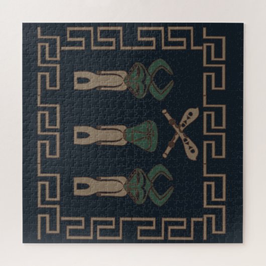 abstract portretontwerp afrika legpuzzel (Horizontaal)