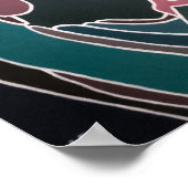 Abstract portretschilderij van Alfred Fox Poster (Hoek)